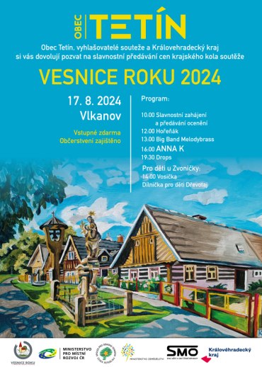 Vesnice roku 2024 Tetín - pozvánka